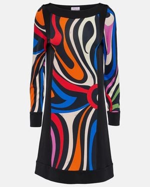 PUCCI Marmo Printed Shift Dress - Blue