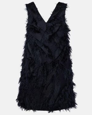 Brunello Cucinelli Fringed Minidress - Black