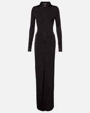 Balenciaga Jersey Maxi Dress - Black