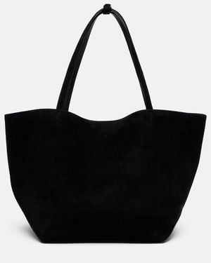 The Row Tote Bag Park Three Edge Aus Veloursleder - Schwarz