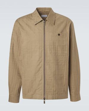 Burberry Check Cotton Jacket - Natural