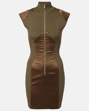 Jean Paul Gaultier Wool-Blend Minidress - Green
