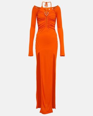 Dion Lee Mobius Slit Jersey Gown - Orange