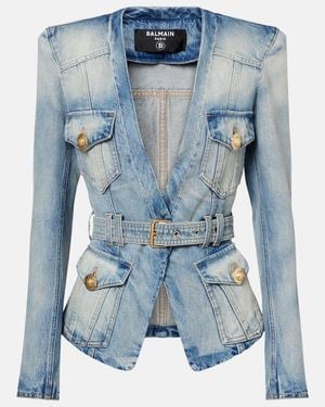 Balmain Jeansjacke - Blau
