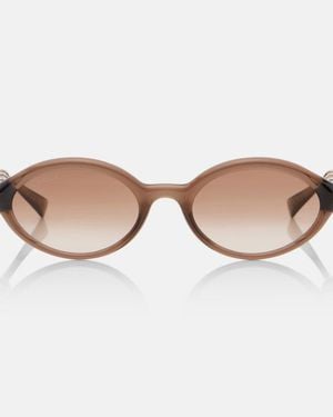 Gucci Bamboo Oval Sunglasses - Brown