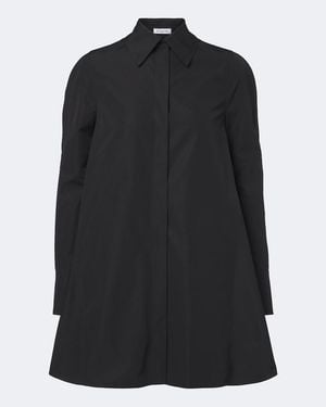 Alaïa Oversize Hemd Aus Baumwollpopeline - Schwarz