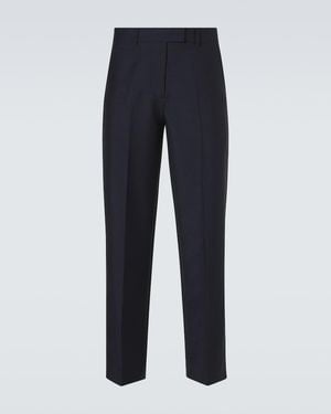 Miu Miu Gerade Hose Aus Mohair Und Wolle - Blau