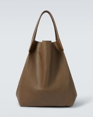 Loro Piana Bale Extra Large Leather Tote Bag - Brown