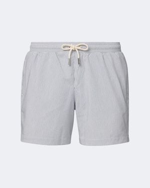Orlebar Brown Boxer Iii Striped Seersucker Swim Trunks - Blue
