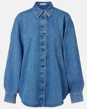 Loewe Hemd Double L Aus Denim - Blau