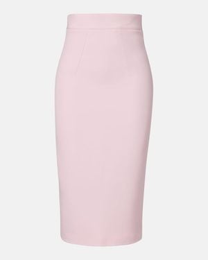 Safiyaa Hokuku Crepe Pencil Skirt - Pink