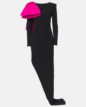 Safiyaa Ines Bow-Detail Faille Gown - Multicolor