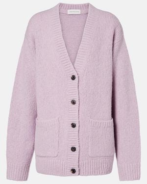 Dries Van Noten Alpaca And Wool-Blend Cardigan - Pink