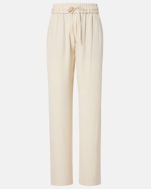 Isabel Marant Honie Straight-Leg Crepe Trousers - Natural