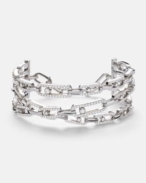 Messika Armband Move Link Aus 18Kt Weissgold Mit Diamanten - Mettallic