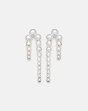 Sophie Bille Brahe Petite Perle Nuit 14Kt And Pearl Earrings - White