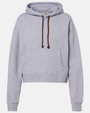 JW Anderson Cropped Cotton Hoodie - Grey
