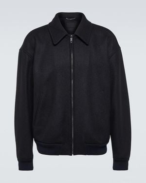 Dolce & Gabbana Wool-Blend Bomber Jacket - Blue