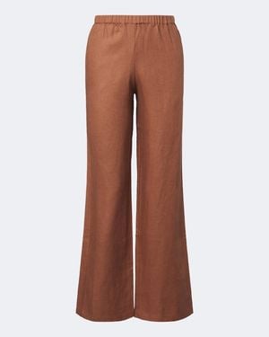 Faithfull the Brand Capriolla Linen Wide-Leg Trousers - Brown