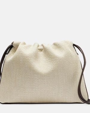 Brunello Cucinelli Mini Canvas Crossbody Bag - Natural