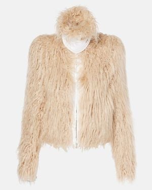 Dries Van Noten Faux Fur Jacket - Natural