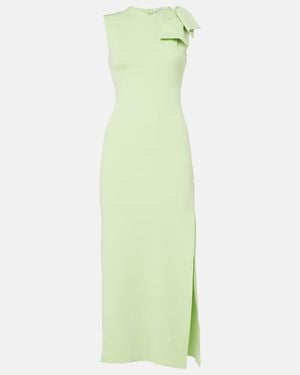 Roland Mouret Bow-Detail Midi Dress - Green