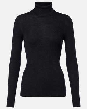 Agnona Ribbed-Knit Wool, Silk, And Cashmere Sweater - Black