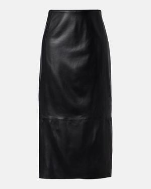 Vince Leather Pencil Skirt - Black
