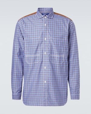 Junya Watanabe Checked Cotton Shirt - Blue