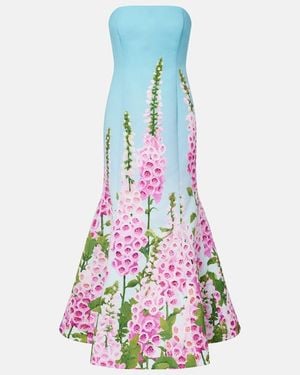 Oscar de la Renta Foxglove Corset Gown - White