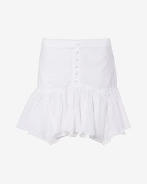 Isabel Marant Minirock Daneen Aus Einem Baumwollgemisch - Weiß