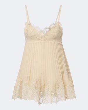Zimmermann Top Aus Chiffon Mit Spitze - Natur