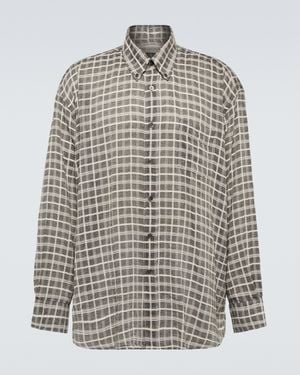Our Legacy Borrowed Bd Checked Shirt - Grey