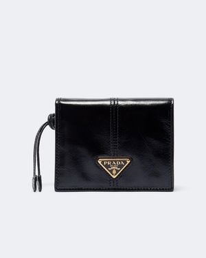 Prada Portemonnaie Aus Leder - Schwarz