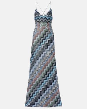 Missoni Zigzag Maxi Dress - Blue