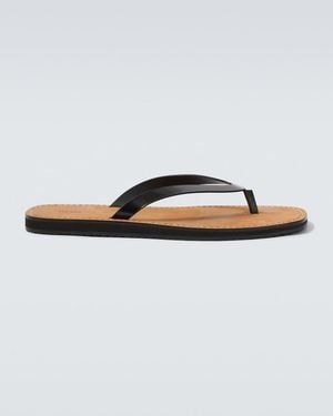 The Row City Leather Thong Sandals - Brown