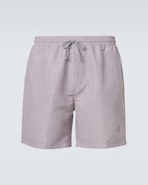 Brunello Cucinelli Printed Swim Trunks - Purple