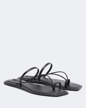 A.Emery Flache Sandalen Sawyer Aus Leder - Weiß