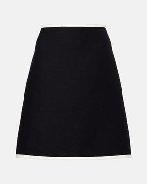 Valentino Crepe Couture Miniskirt - Black