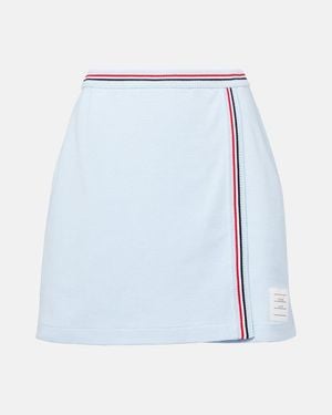 Thom Browne Cotton Wrap Skirt - Blue