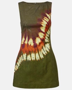 ALÉMAIS Marilyn Dyed Denim Minidress - Green