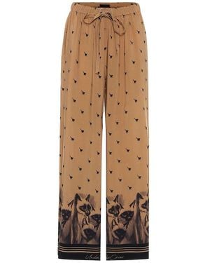 Undercover Printed Drawstring Trousers - Natural