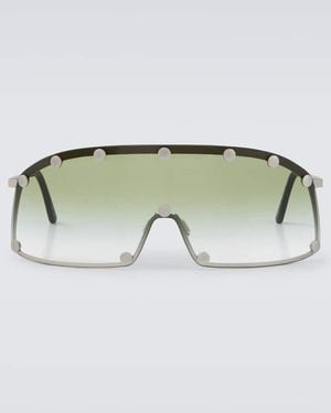 Rick Owens Studded Shield Sunglasses - Green