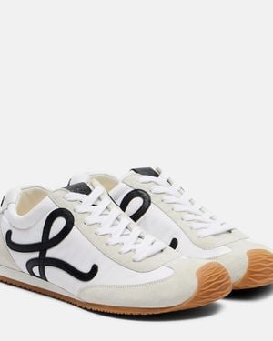 Loewe Ballet Runner 2.0 Suede-Trimmed Trainers - White