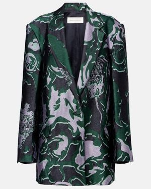 Dries Van Noten Printed Blazer - Green