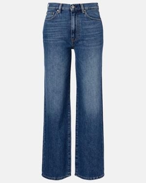 AG Jeans Kora High-Rise Wide-Leg Jeans - Blue