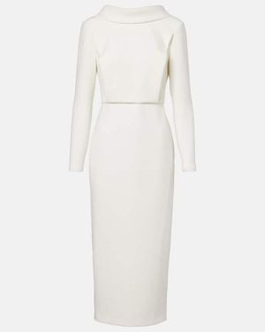 Roland Mouret Crepe Midi Dress - White