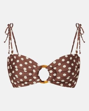 Montce Top Bikini Vivian A Pois - Marrone