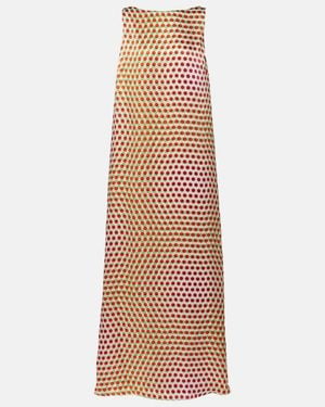 Dries Van Noten Robe Aus Seide - Weiß