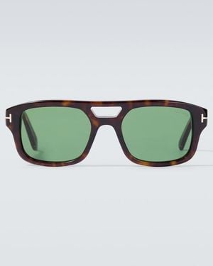 Tom Ford Eckige Sonnenbrille Icon - Grün